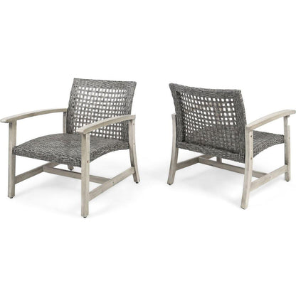 HAMPTON WOOD + WICKER CLUB CHAIR