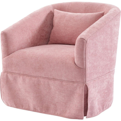 degree Swivel Accent Armchair Linen Blend PINK