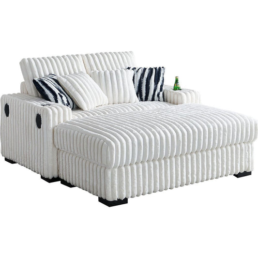 61.42Inch Square Arm Loveseat With Ottoman, 2PCS Back Cushions and 4PCS Toss Pillows, Cup Holder,Bluetooth Speaker,Wireless Charger,USB Ports for Living Room and Bedroom,Beige