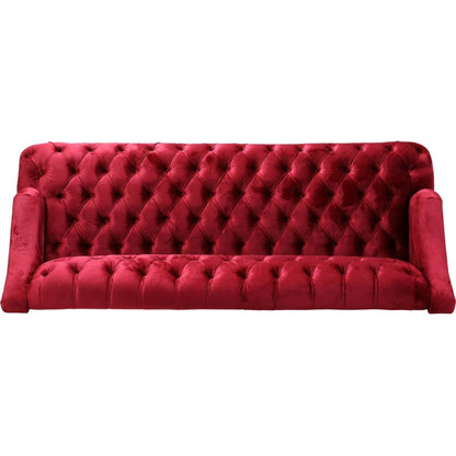 Comfy 3-seat Sofa with Wooden Legs, PU, for Living Room and Study