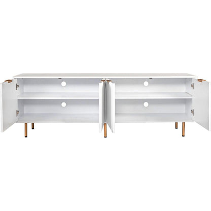 Modern warm white TV cabinet for 80 inch TV Stands, for Living Room Bedroom