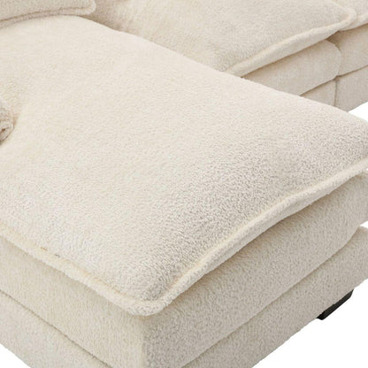 Modern Large chenille Fabric U-Shape Sectional Sofa