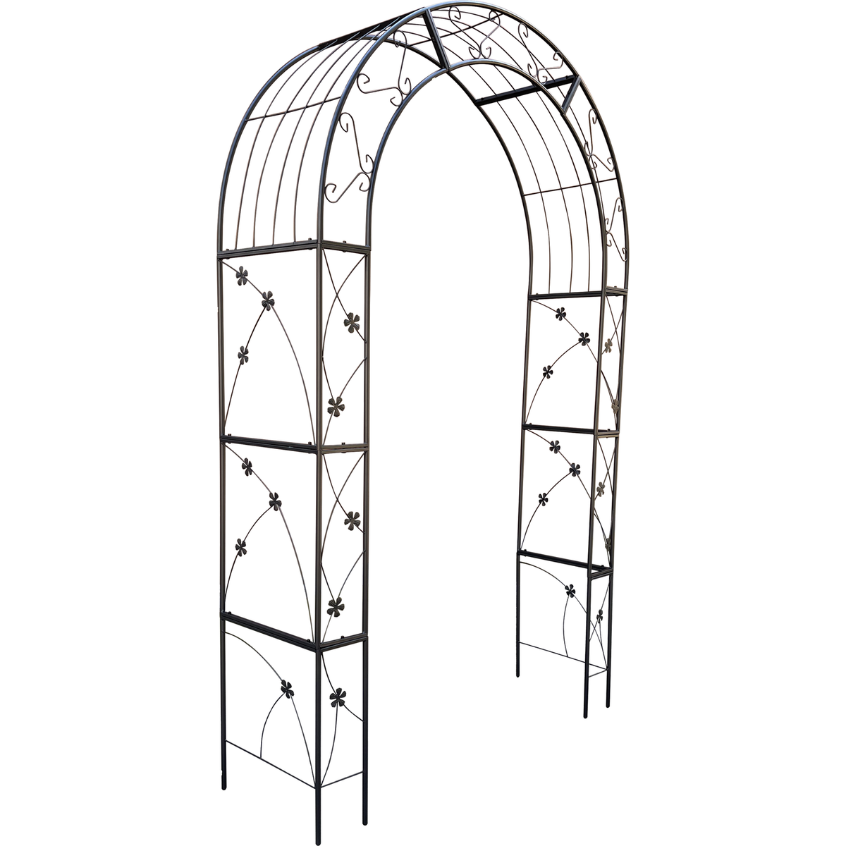 Metal Garden Arch Garden Arbor Trellis Climbing Plants Support Arch Outdoor Arch Wedding Arch Party Events Archway Black