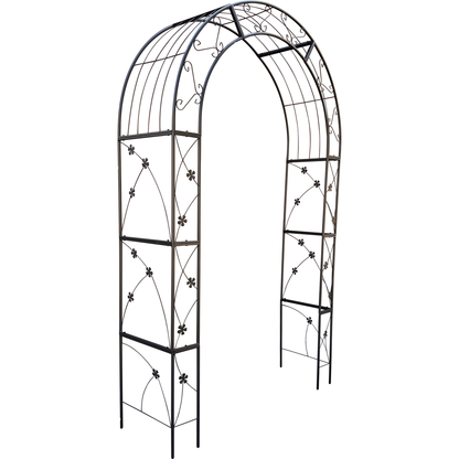 Metal Garden Arch Garden Arbor Trellis Climbing Plants Support Arch Outdoor Arch Wedding Arch Party Events Archway Black