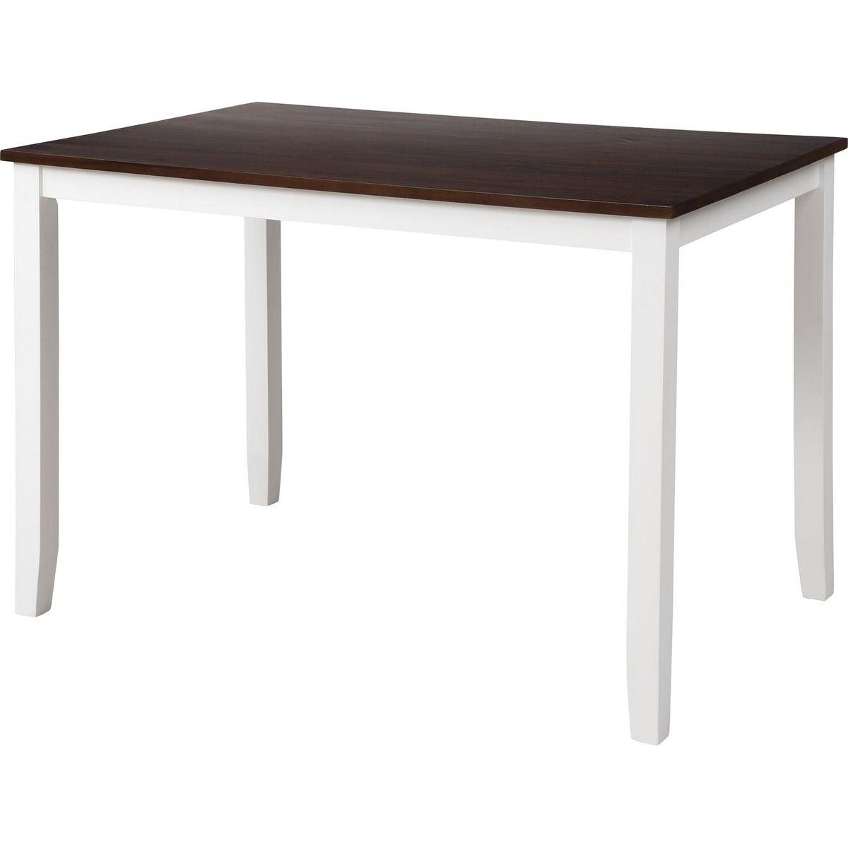 5-Piece Dining Table Set Home Kitchen Table and Chairs Wood Dining Set, White+Cherry