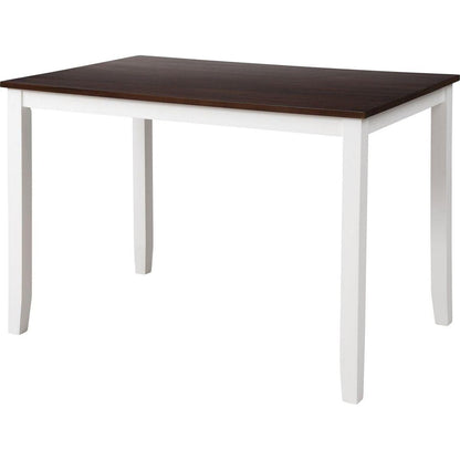 5-Piece Dining Table Set Home Kitchen Table and Chairs Wood Dining Set, White+Cherry
