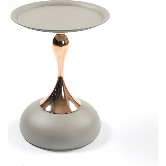 Mermaid Tail End Coffee Table Round Side Table, Modern Metal Pedestal Table, Minimalist Accent Table for Small Spaces, Drink Martini Table Decoration for Living Room