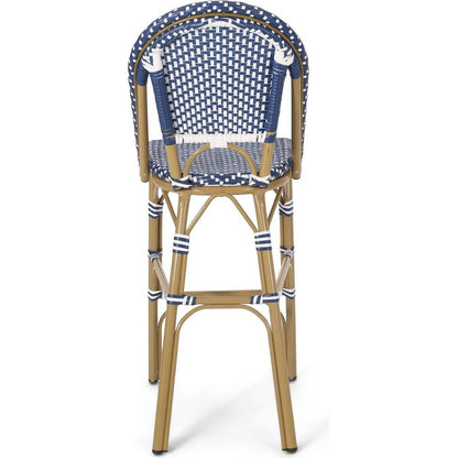 WICKER BAR STOOL WITH ALUMINUM FRAME