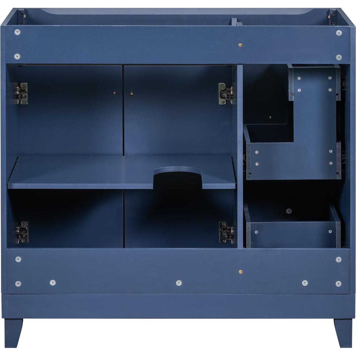 [Cabinet Only] 36" Blue Bathroom Vanity(Sink not included)