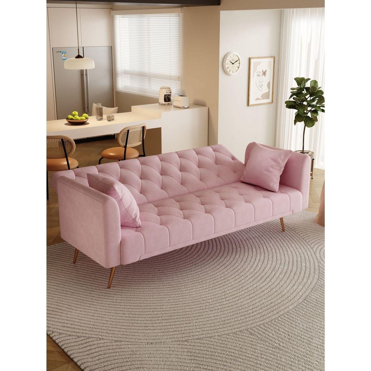71" Convertible Double Folding Living Room Sofa Bed
