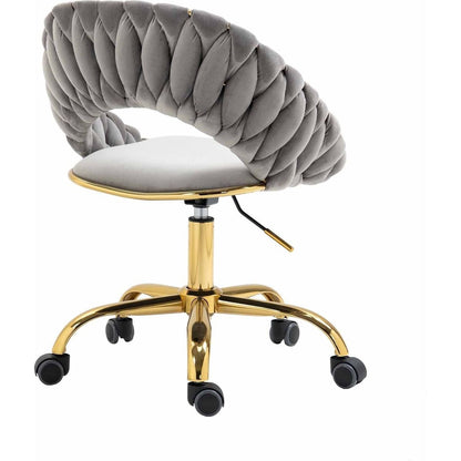 Computer Chair Office Chair Adjustable Swivel Chair Fabric Seat Home Study Chair