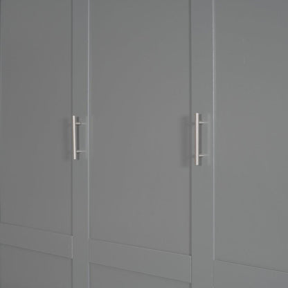 Queen Size Murphy Bed Wall Bed with Cushion,Gray