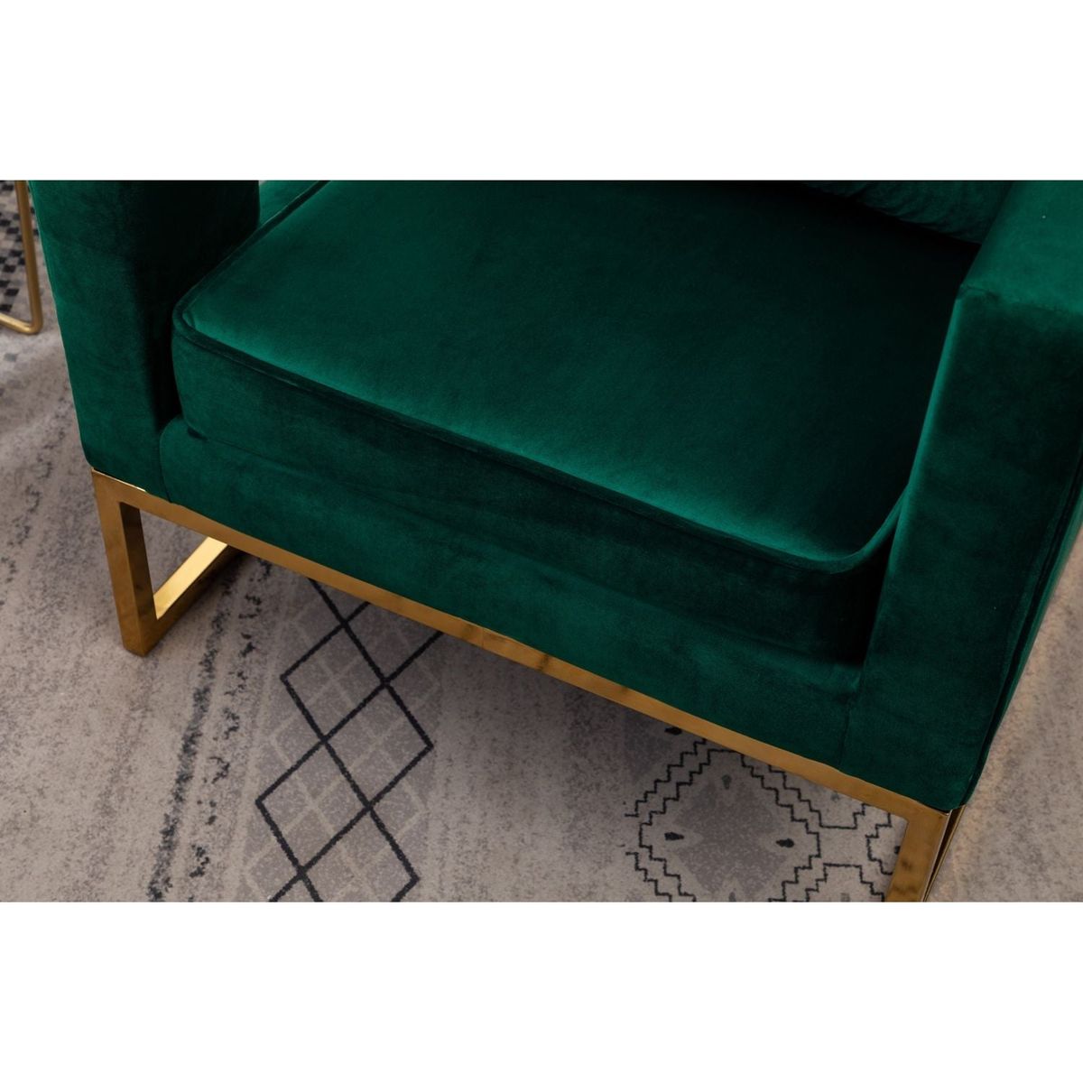 Lenola Contemporary Upholstered Accent Arm Chair, Green