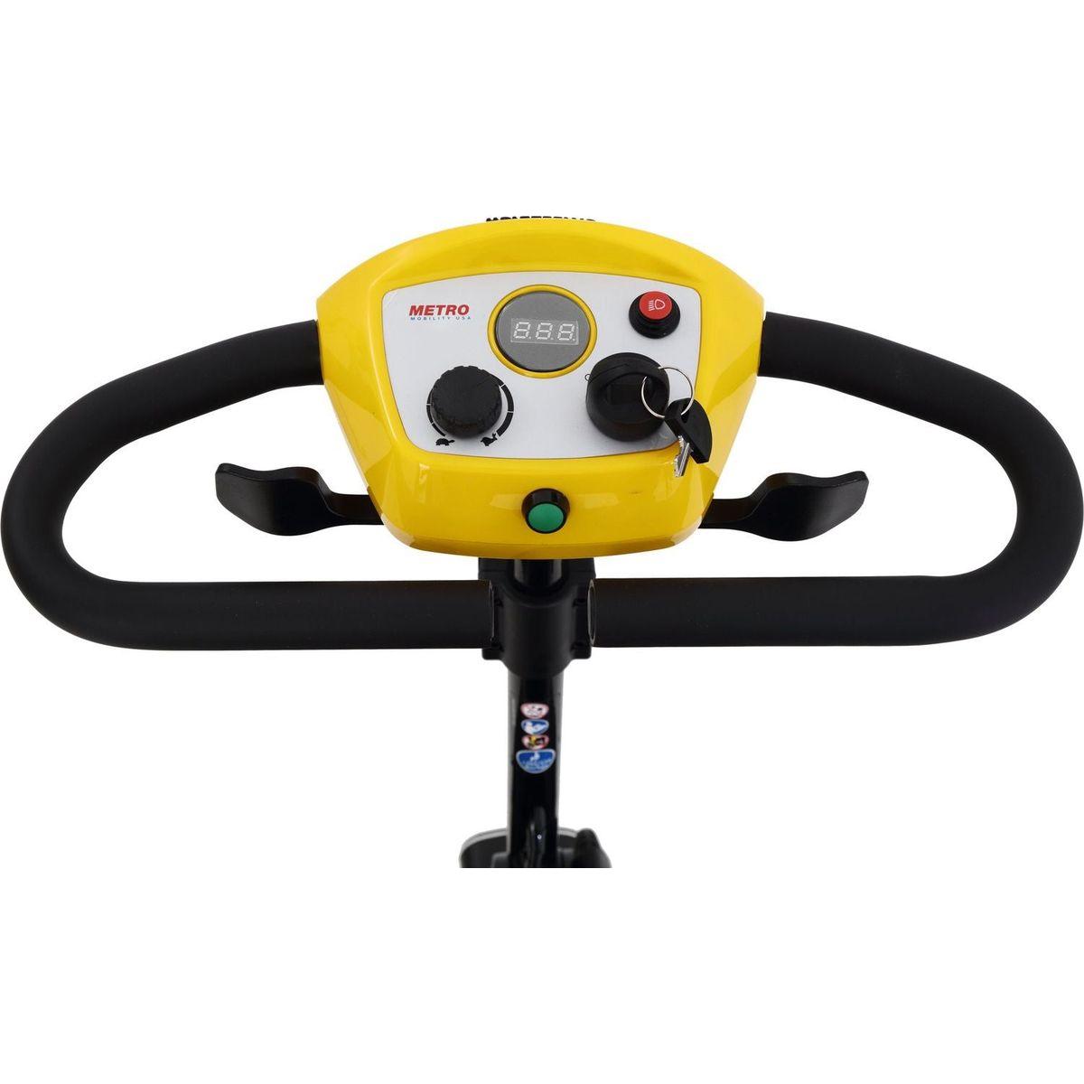 Four wheels Compact Travel Mobility Scooter with 300W Motor for Adult-300lbs, YELLOW