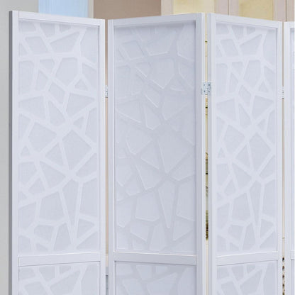 Giyano 4 Panel Screen Room Divider, White