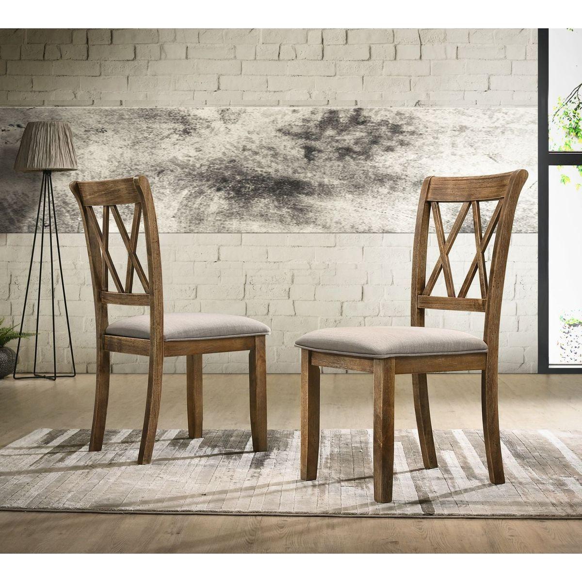 Windvale Cross-Buck Wood 5-Piece Dining Set