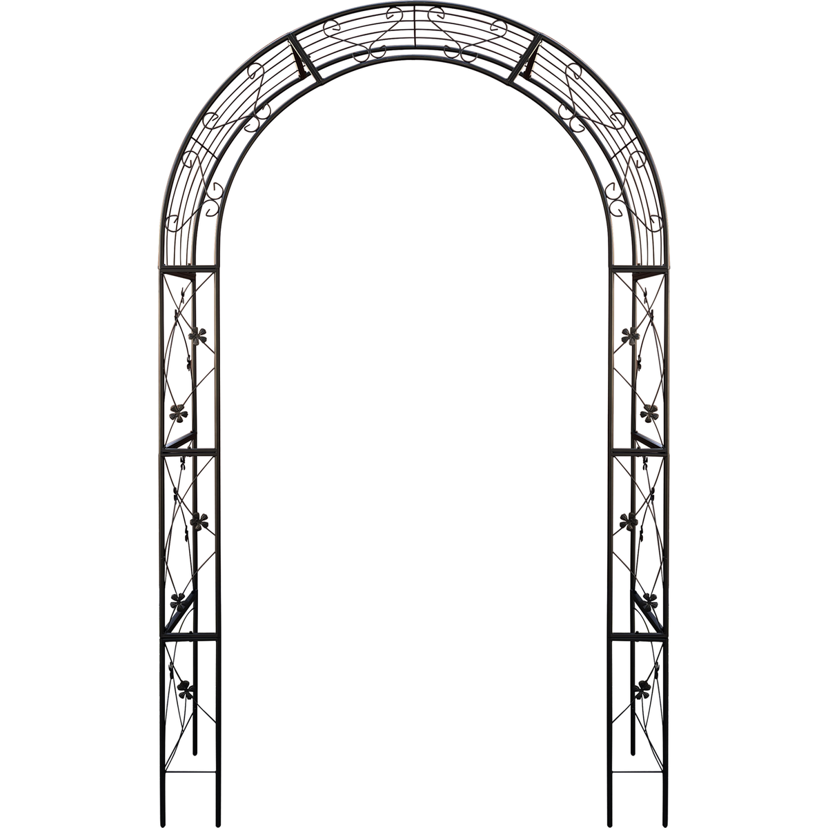 Metal Garden Arch Garden Arbor Trellis Climbing Plants Support Arch Outdoor Arch Wedding Arch Party Events Archway Black