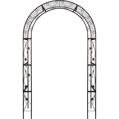 Metal Garden Arch Garden Arbor Trellis Climbing Plants Support Arch Outdoor Arch Wedding Arch Party Events Archway Black