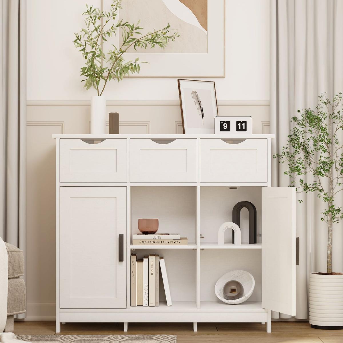 35.4" Wide 3 Drawer Sideboard - Streamdale Furniture
