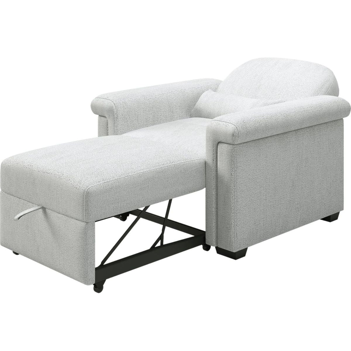 3 in 1 Convertible Sleeper Chair Sofa Bed Pull Out Couch Adjustable Chair with Pillow, Adjust Backrest into a Sofa, Lounger Chair, Single Bed or Living Room or Apartment, Beige