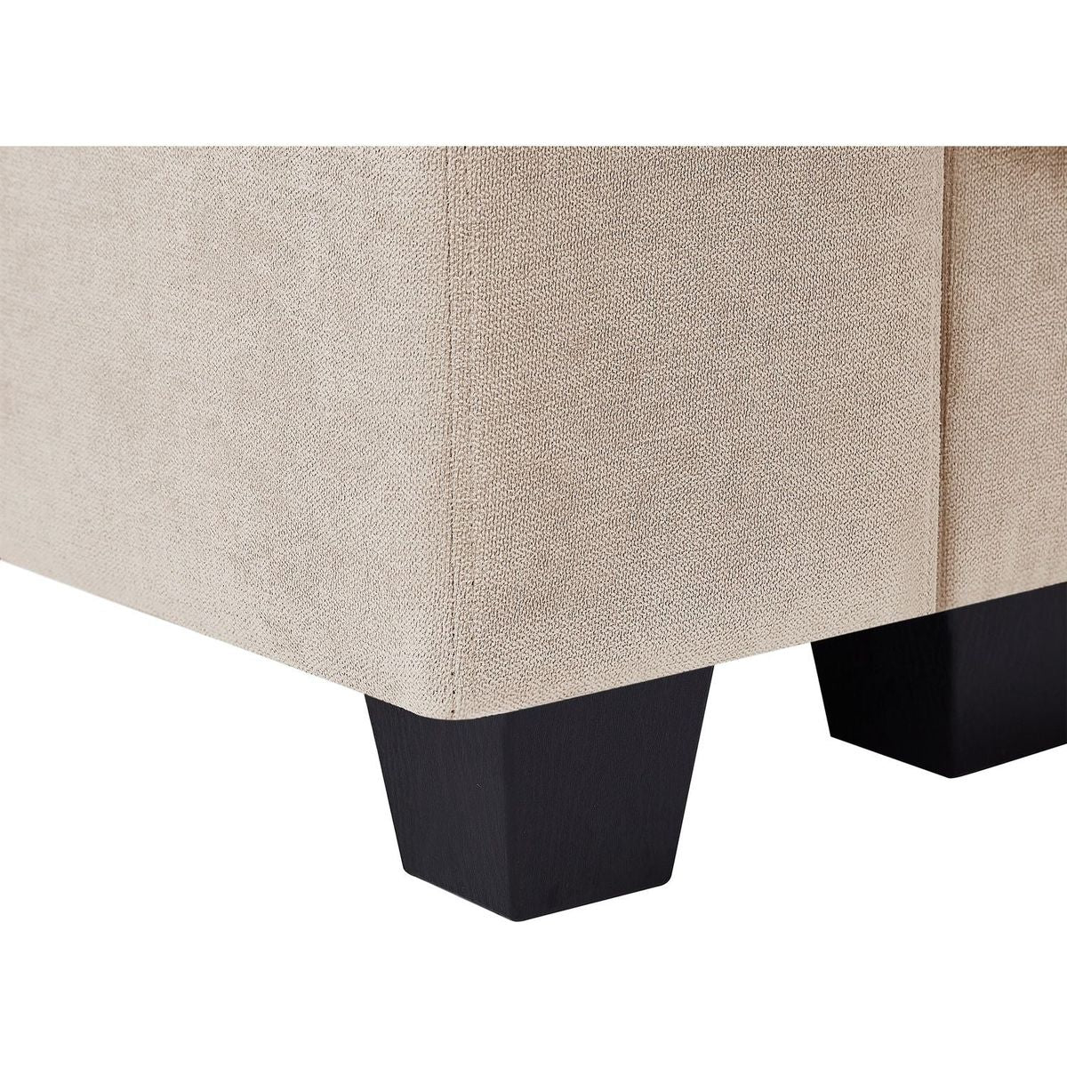 Modern Large L-Shape Feather Filled Sectional Sofa, Convertible Sofa Couch with Reversible Chaise for Living Room