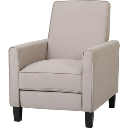 Recliner Push Back Chair for Elegant Home Decor Beige
