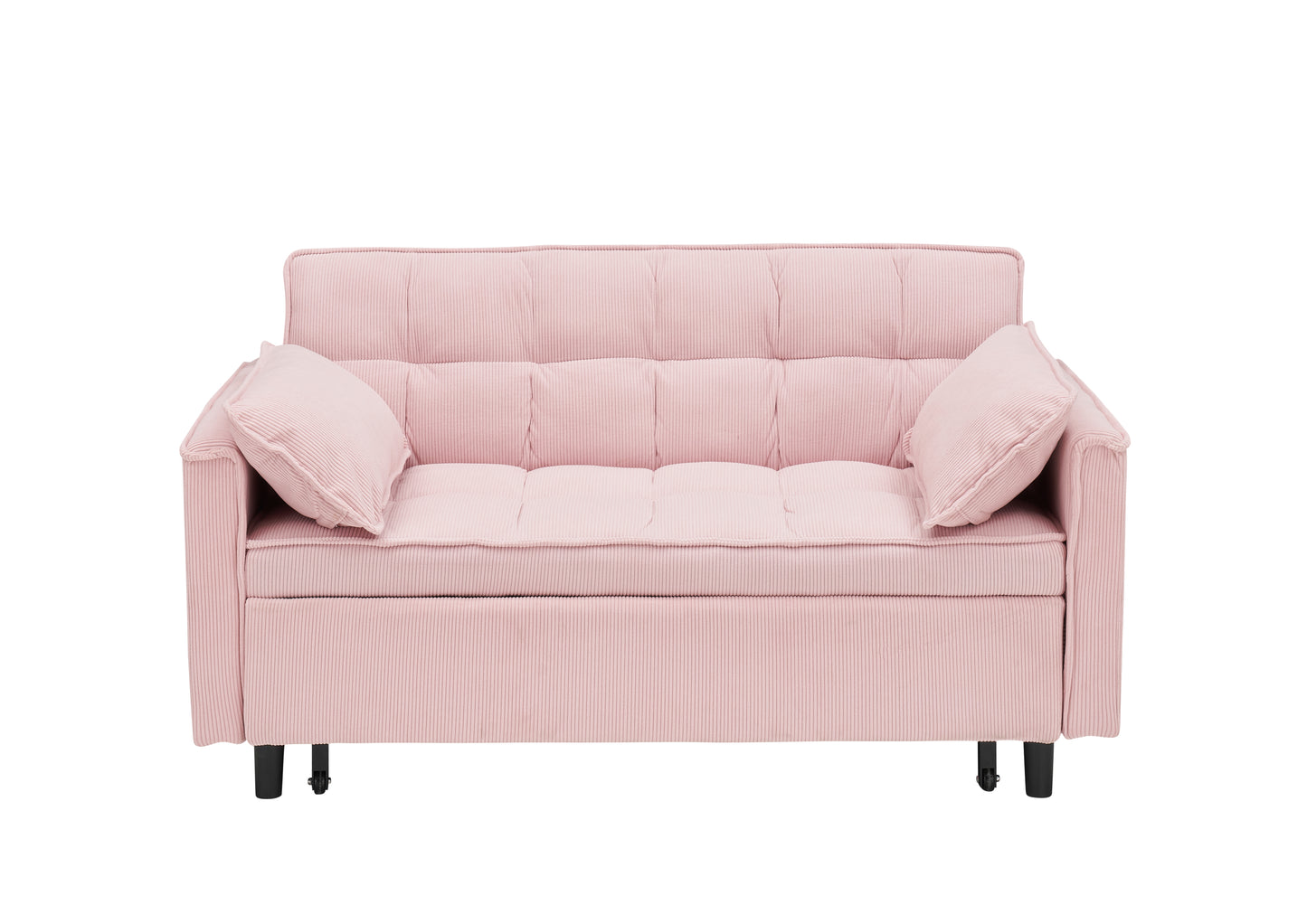 Folding sofa bed with adjustable back access to sofa recliner single bed Adult Modern chair bed, pink