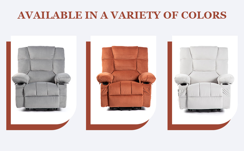 Power Lift Recliner Chair Recliners for Elderly with Heat and Massage Recliner Chair for Living Room with Infinite Position and Double Side Pocket Power Lift Recliner Chair