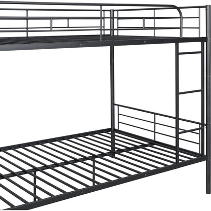 Full Over Full Metal Bunk Bed, Black