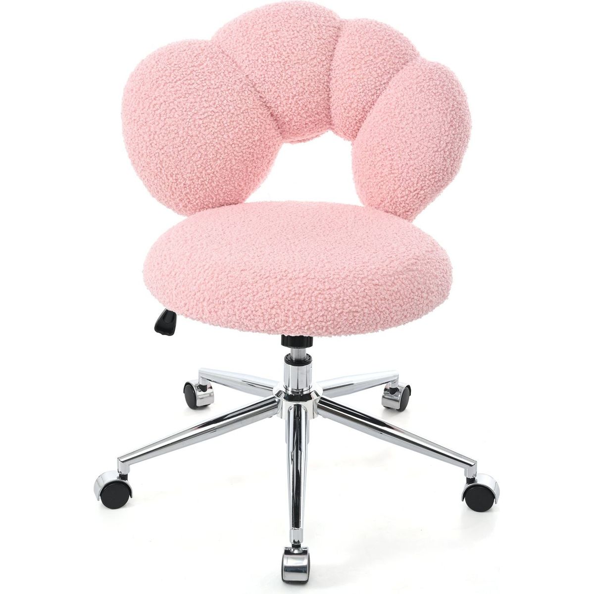 360Swivel Height Adjustable,Swivel Chair,Teddy fabric,home office chair