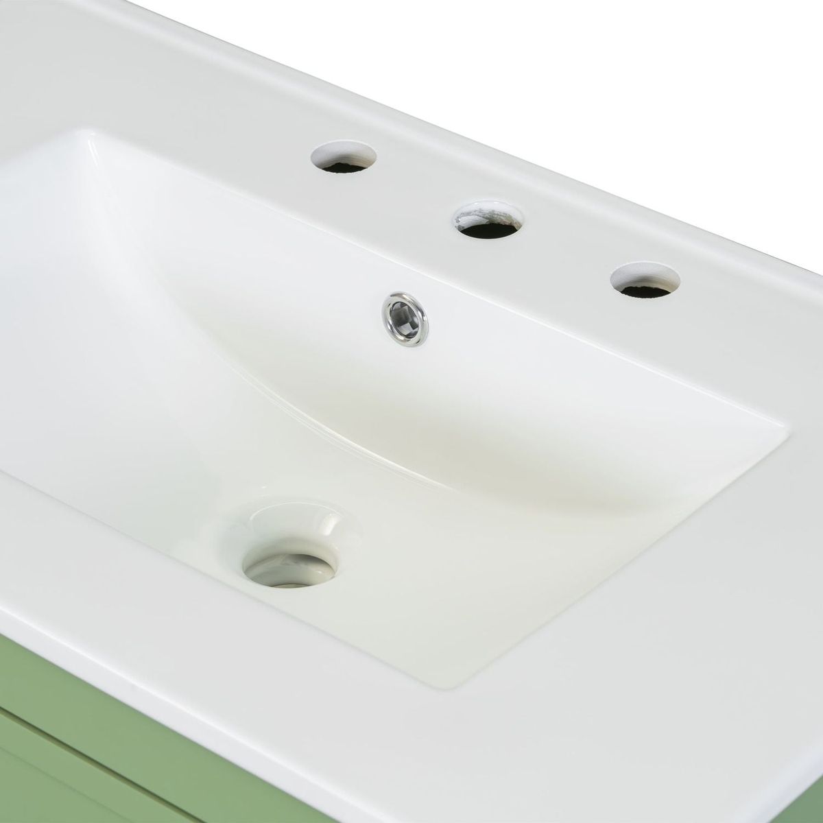 30x18x19.6 Inches Elegant Floating Bathroom Vanity Sink and Cabinet Combo - 1 Door and 2 Drawers