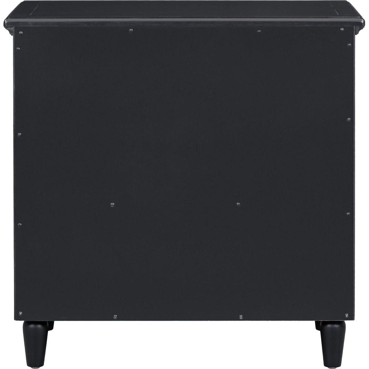 3-Drawer Nightstand Storage Wood Cabinet