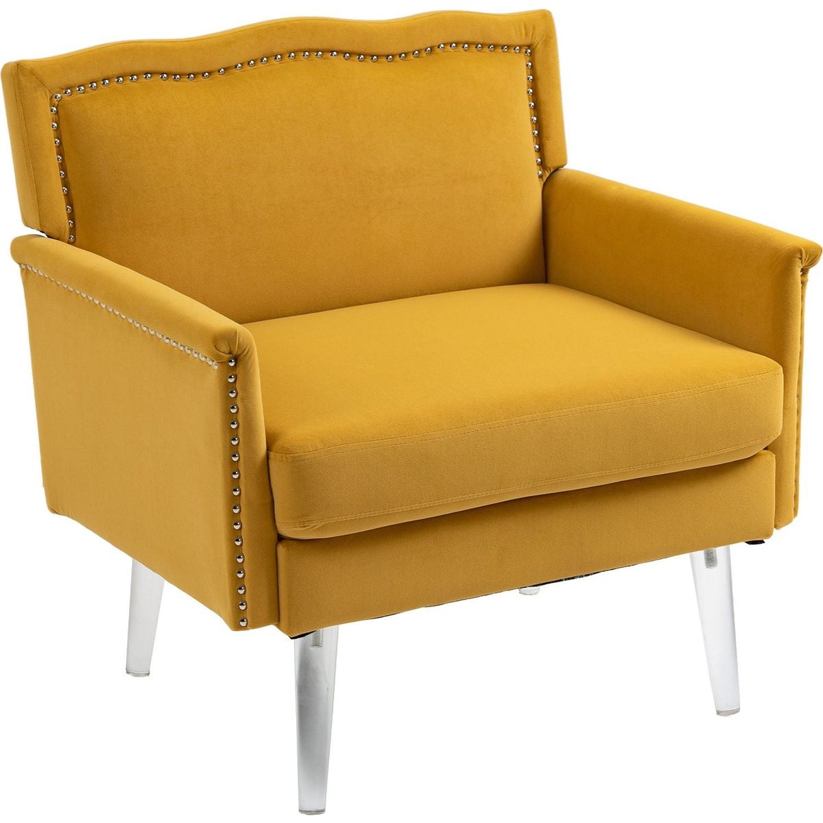 Accent Chair, Living Room Chair / leisure single sofa with acrylic feet