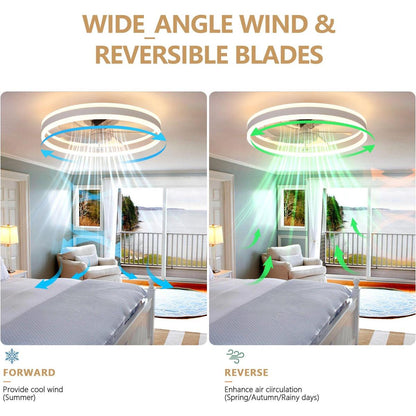 Ceiling Fan with Lights Dimmable LED