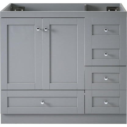 [Cabinet Only] 36" Gray Bathroom Vanity(Sink not included)