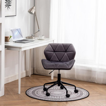 Eldon Diamond Tufted Adjustable Swivel Office Chair, Gray - Streamdale Furniture