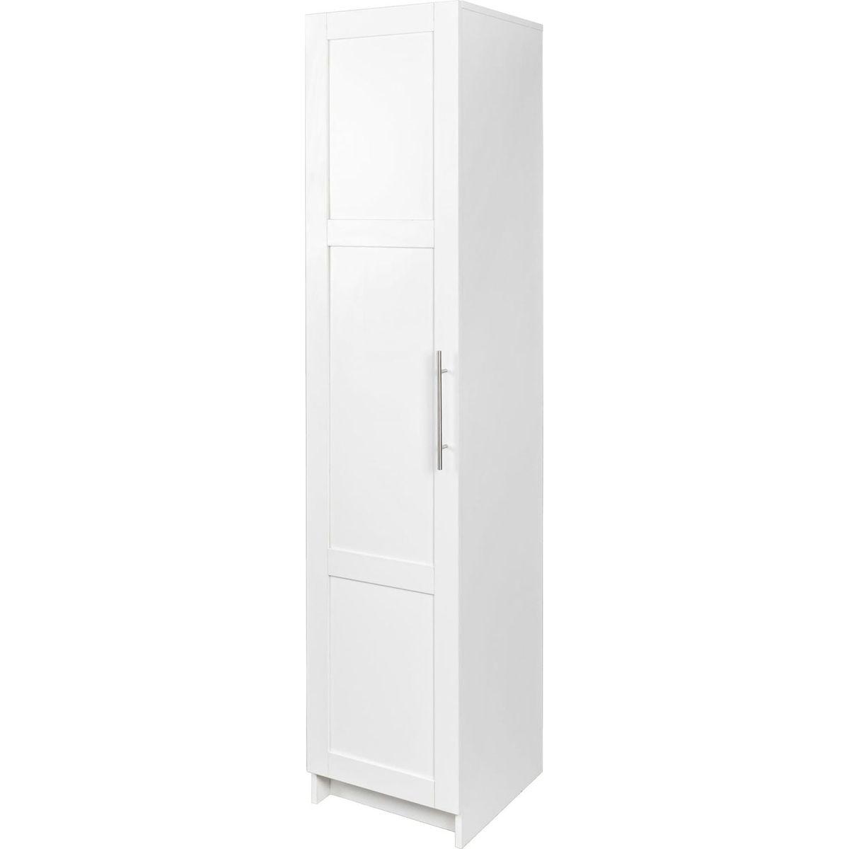 Stackable Wall Mounted Storage Cabinet, 15.75" D x 15.75" W x 70.87" H, White