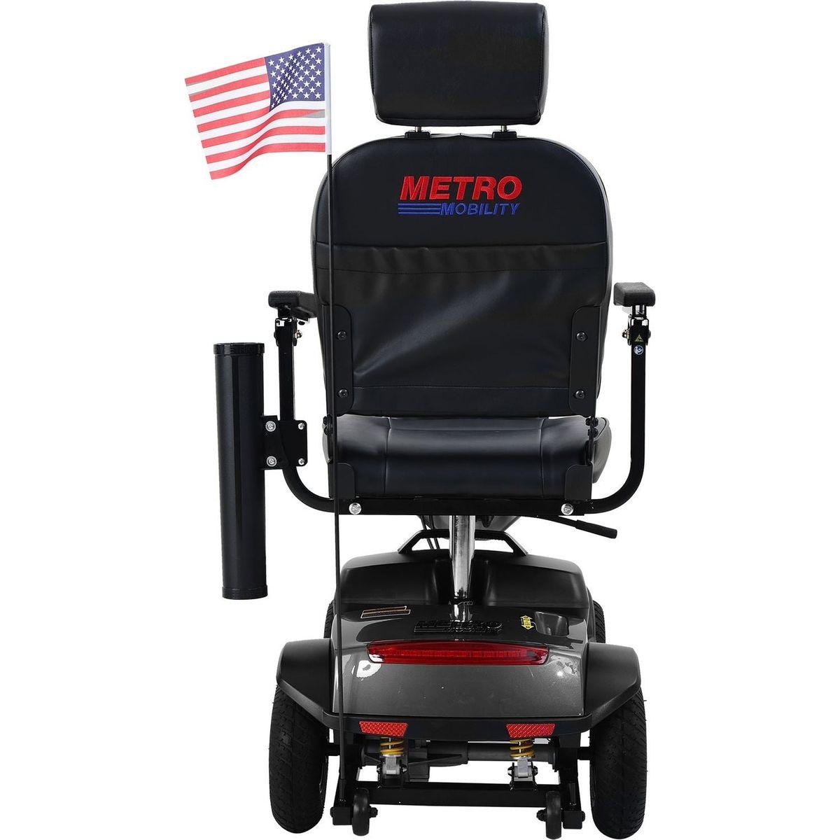 MAX PLUS GREY 4 Wheels Outdoor Compact Mobility Scooter with 2pcsx20AH Lead acid Battery, 16Miles, USB Charger Port & Cup Holders, 300W Motor