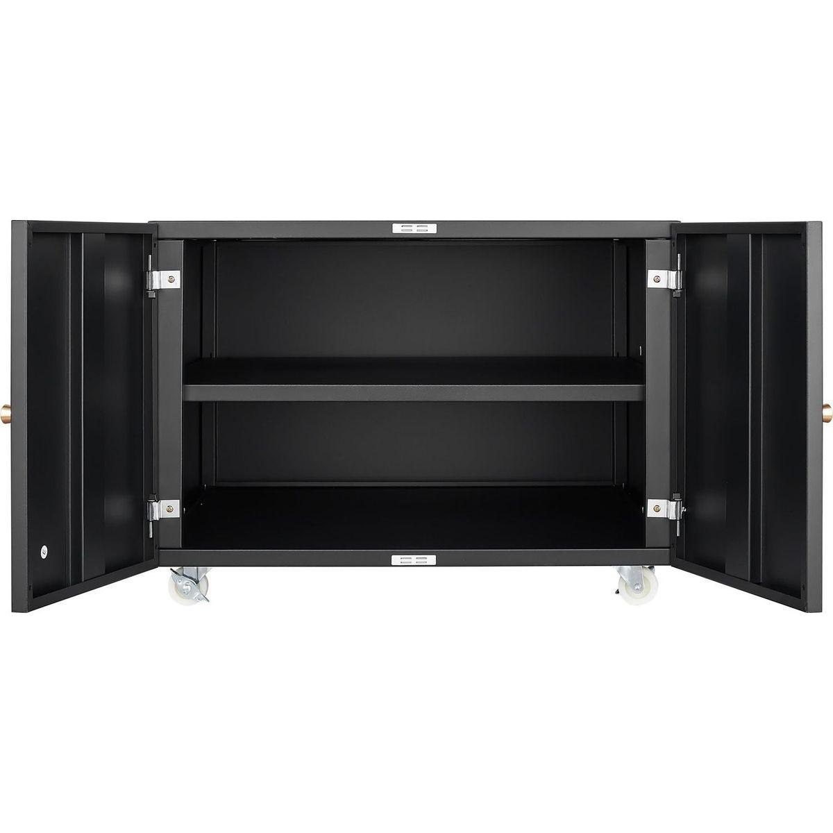 Office furniture Copier Cabinet BLACK 2 door steel copier stand mobile pedestal file Printer Stand