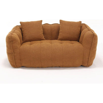 Soft beanbag chair with high resilience foam core for two people. The comfortable square recliner sofa is ideal for family members and friends engaged in games, reading, watching TV