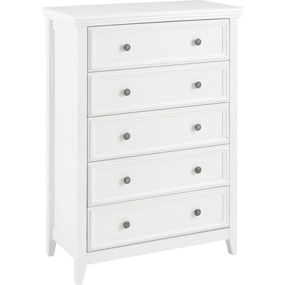 Modern 5 Drawers Dresser 5 Drawers Cabinet,Chest of Drawers Closet Organizers and Storage Clothes Storage Drawers Cabinet for Living Room, Farmhouse Dresser Organizer WHITE