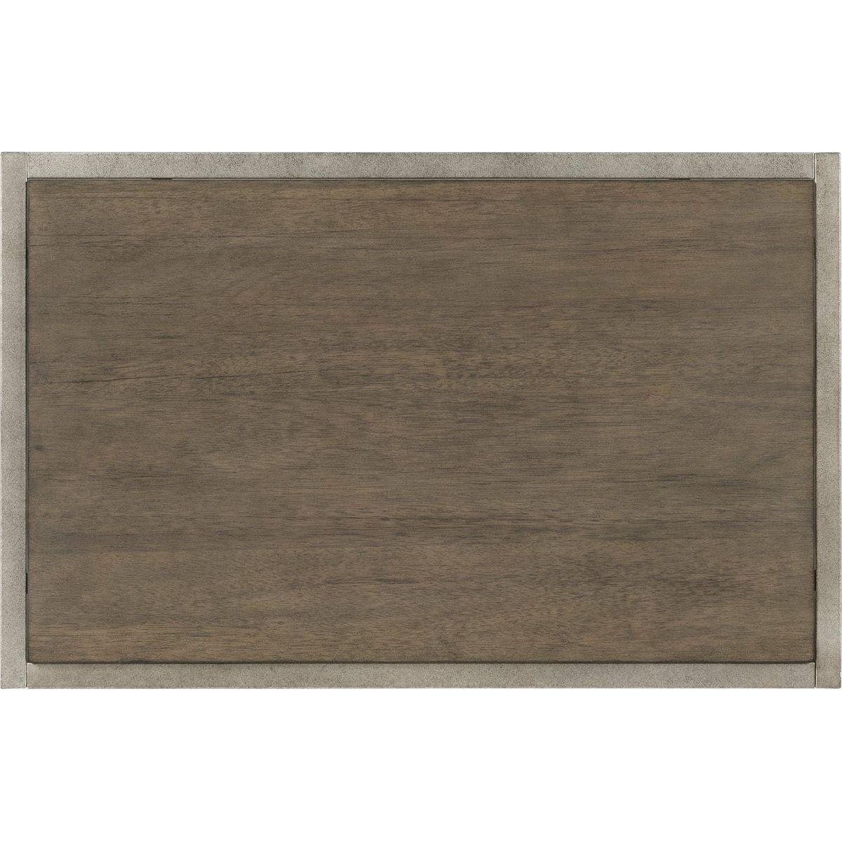 Padena Metal Frame Wood Living Room Chairside Table with Shelf