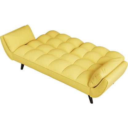 57 inch yellow sofa Soft two armrests throw pillow pillow comfortable fit apartment bedroom small space