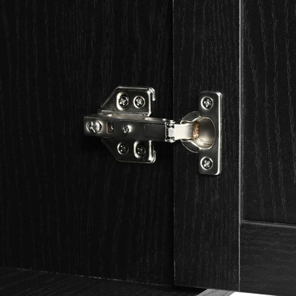 53.5"Farmhouse Kitchen Island with Power Outlet, Kitchen Storage Island with Drop Leaf, Spice Rack and Drawer, Rolling Kitchen Cart on Wheels, for Home, Kitchen and Dining Room, Black