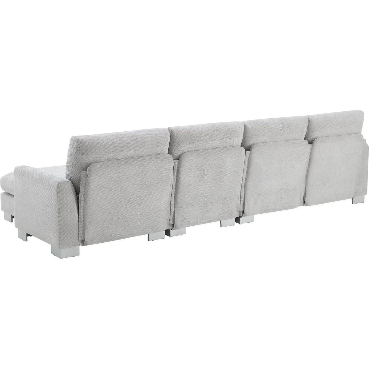 119x55" Modern Oversized Sectional Sofa,L-shaped Luxury Couch Set with 2 Free pillows,5-seat Chenille Indoor Furniture with Chaise for Living Room,Apartment,Office,2 Colors