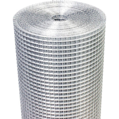 Hardware Cloth 1/2 inch 48in x 100ft 19 Gauge, Hot-dip Galvanized After Welding Chicken Wire Fence Roll Garden Plant Welded Metal Wire Fencing Roll, Rabbit Cages Snake Fence