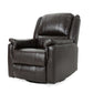 Brown PU Glider Recliner with Swivel, Manual Reclining Chair