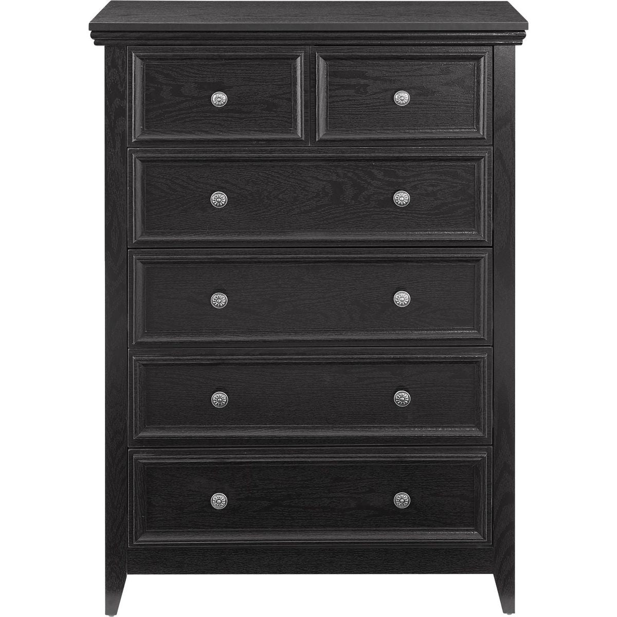 Modern 6 Drawers Dresser 6 Drawers Cabinet,Chest of Drawers Closet Organizers and Storage Clothes Storage Drawers Cabinet for Living Room, Farmhouse Dresser Organizer Black