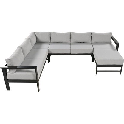 U-shaped multi-person outdoor sofa set, suitable for gardens, backyards, and balconies.