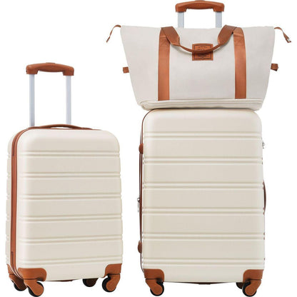 Hardshell Luggage Sets 2Pcs + Bag Spinner Suitcase with TSA Lock Lightweight 20" + 24"